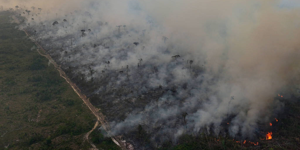 Incêndio às margens da BR-319, em Humaitá (AM) - Bruno Kelly/ Reuters